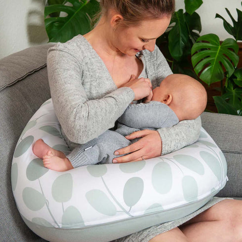 Doomoo BUDDY Maternity Pillow - Aquagreen Leaves